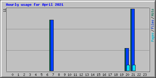 Hourly usage for April 2021